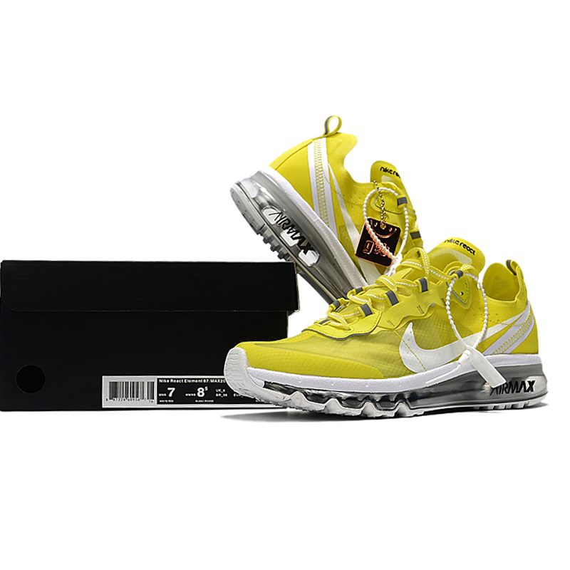 2019 Men Nike Air Max 87 x MAX2017 Yellow White Shoes